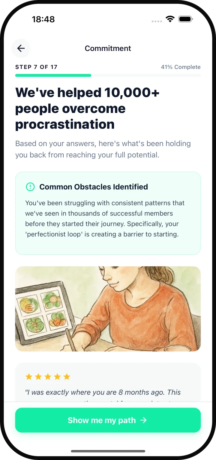 NutriAI commitment screen asking for a 30-day streak pledge